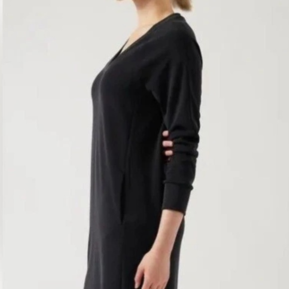 Athleta Seasoft Black Long Sleeve Dress - Picture 2 of 10